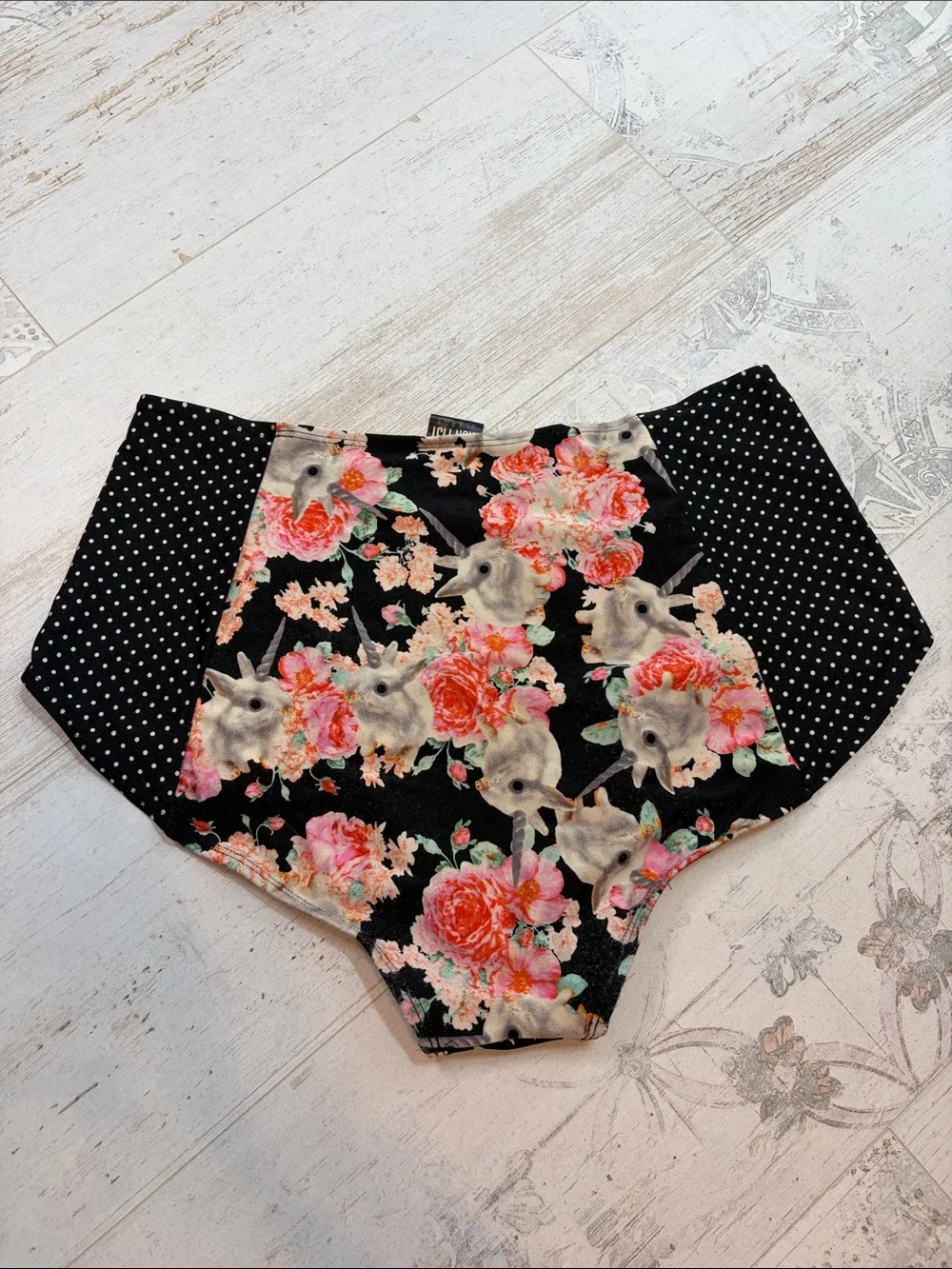 Iron Fist Buns and Roses High Waist Bikini Bottoms Size XL